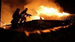 Пожар на складе боеприпасов в Сватово 
