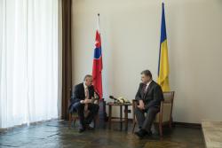 Президент Украины провел встречу с Президентом Словацкой Республики