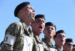 Украинские военные провели репетицию парада ко Дню независимости