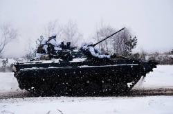 Украинские бойцы провели военные учения