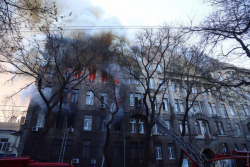 Пожар в одесском колледже