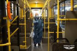 В Киеве из-за коронавируса проводят дезинфекцию общественного транспорта