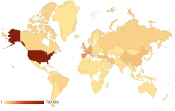Распространение коронавируса COVID-19 в мире. Карта