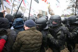 Полиция задержала одного из пртестующих возле Верховной Рады