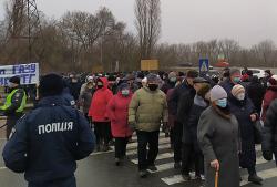 В Полтавской области протестующие перекрыли трассу Киев-Харьков