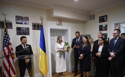 При участии Владимира и Елены Зеленских в Вашингтоне открыт "Украинский дом"