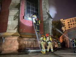 Пожар в костеле Святого Николая в Киеве