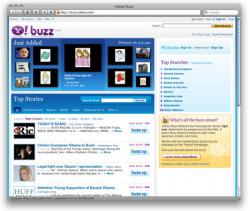 Социальный новостной сайт Yahoo Buzz